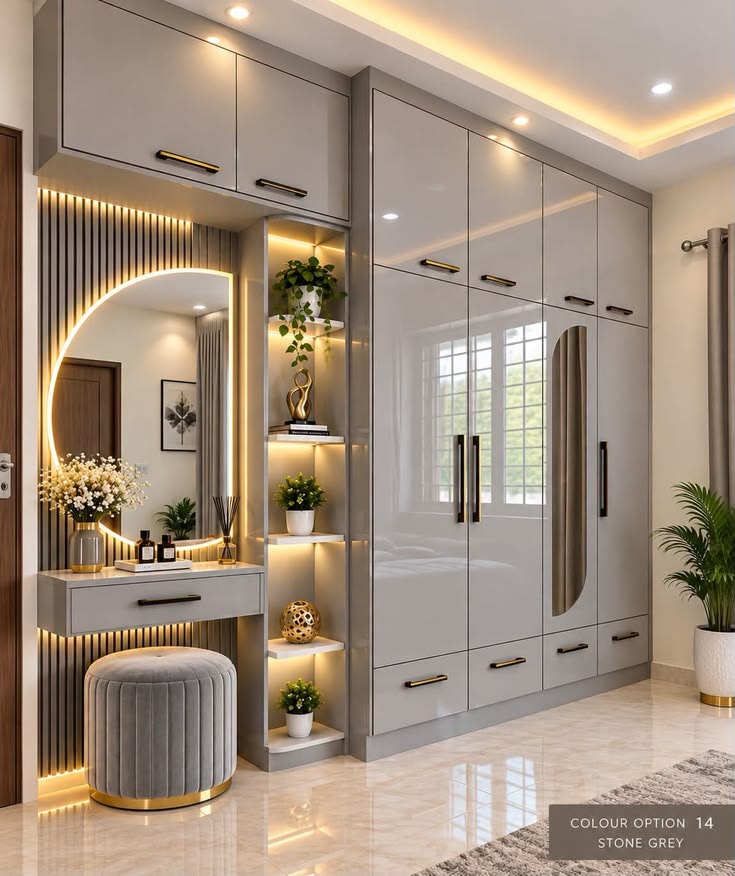 Illuminated Wardrobe and Dressing Table — F028