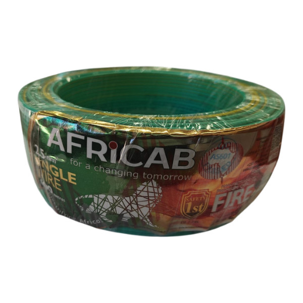 Africab Single Wire 2.5sq.mm Green — picha rasmi
