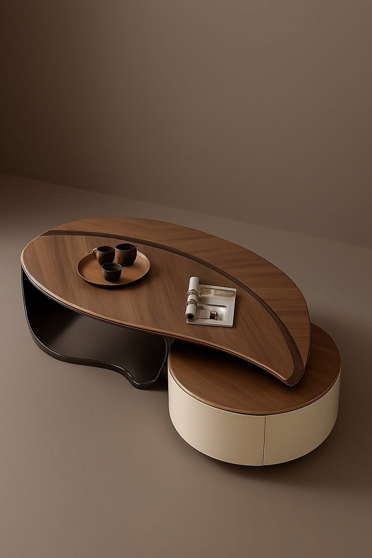 Nested Curved Coffee Tables — F032
