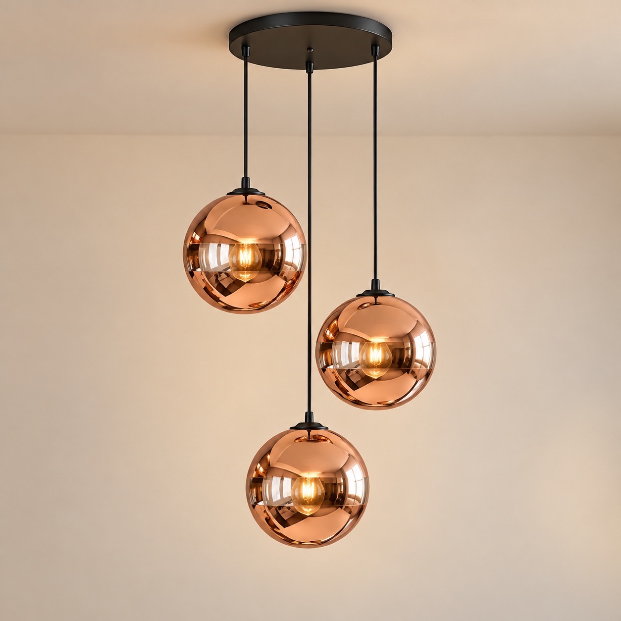 Be Lighting 4151/200 Three-Piece Pendant Set