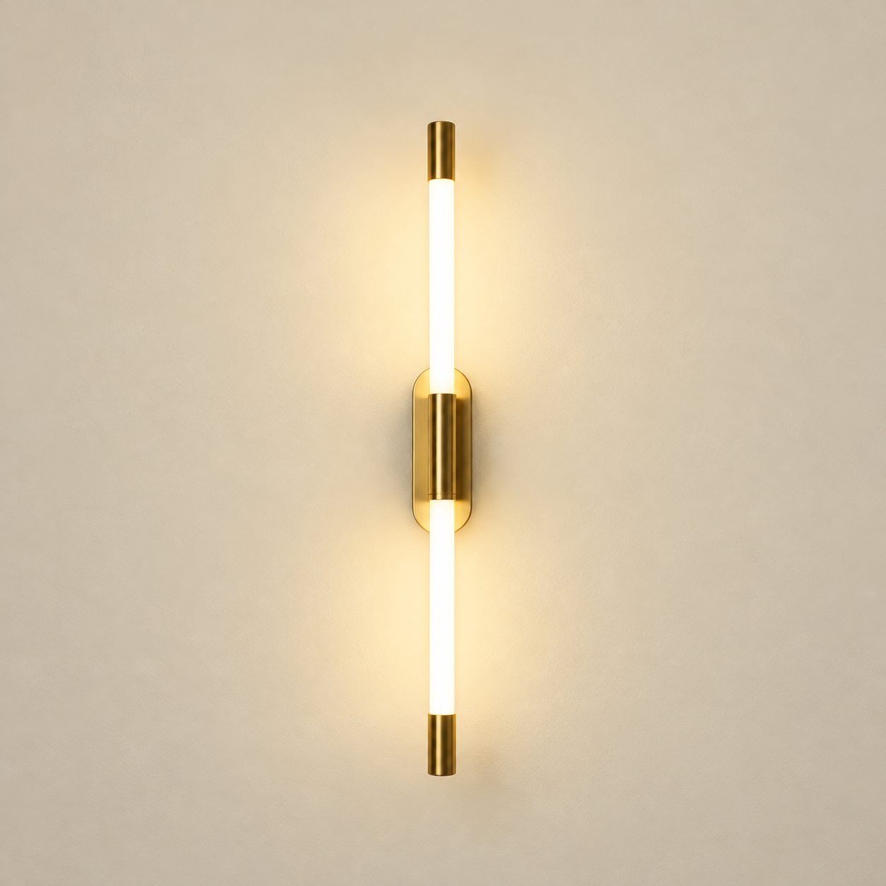 Be Lighting 7029 slim vertical gold wall light
