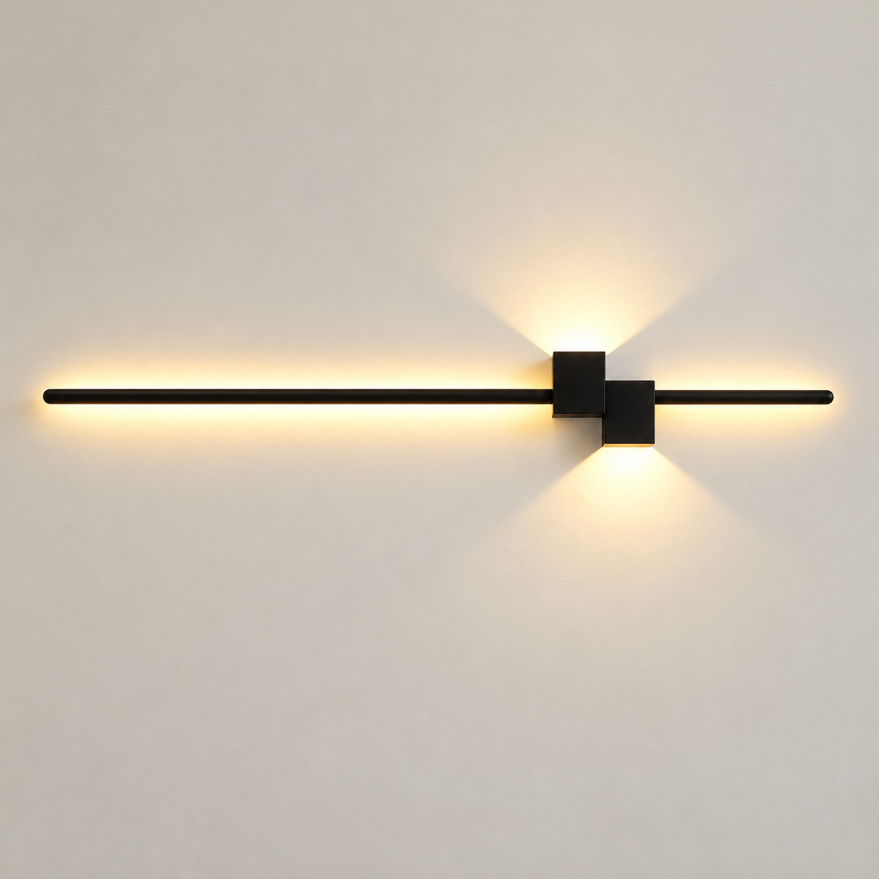 Be Lighting 2123 BK black horizontal wall light