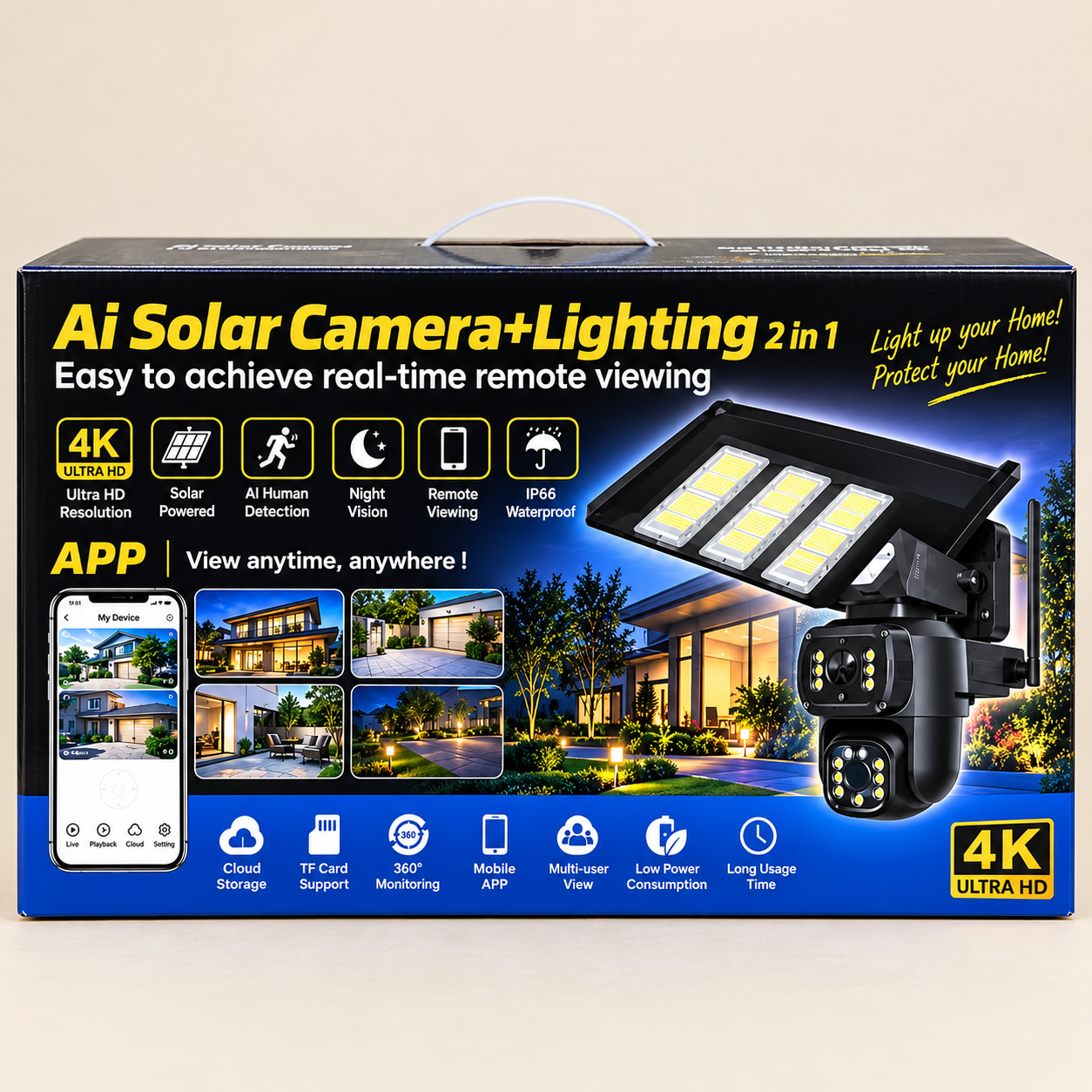 Kamera na Taa ya Solar — rejea 222 — picha ya katalogi