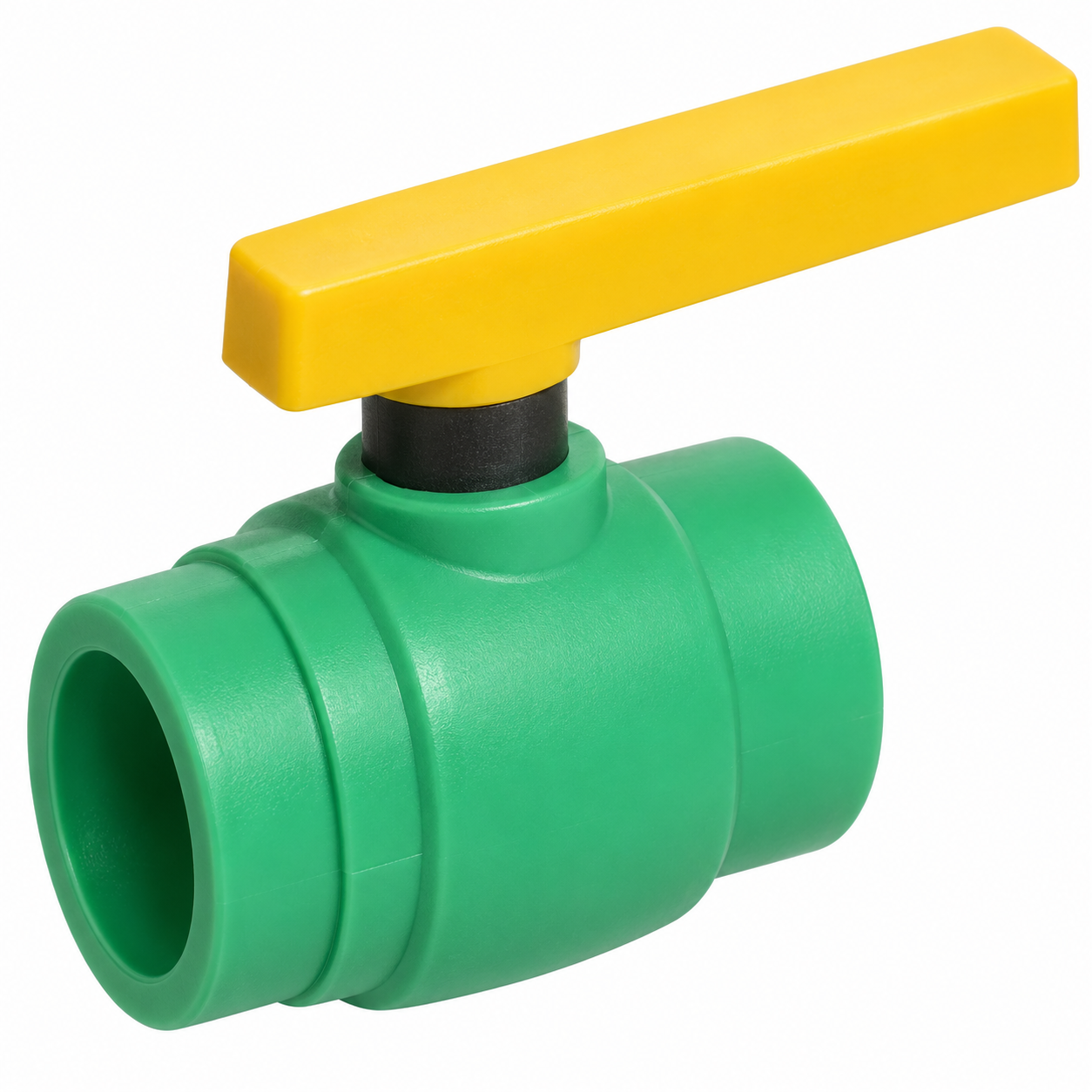 Green PPR Ball Valve with Yellow Lever — illustrative family image