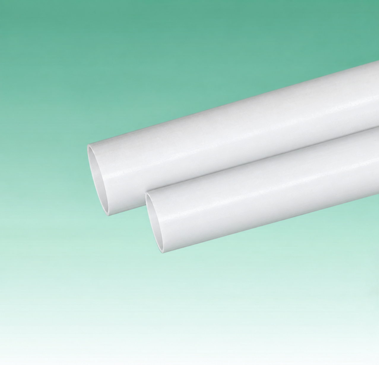 White PVC pipes without company branding